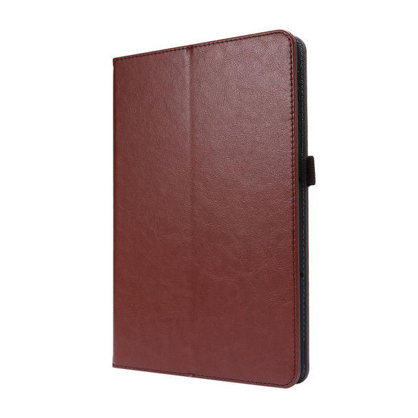 For Huawei Honor Pad X6 Crazy Horse Texture Horizontal Flip Leatherette Case with 2-folding Holder & Card Slot(Brown)