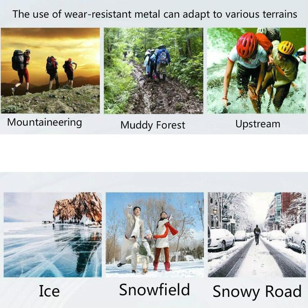 DM-1601 3 Pairs Outdoor Mountaineering Snow Ice Surface 7-tooth Crampons Zinc Alloy Spikes Silicone Anti-skid Shoe Covers, Size:One Size