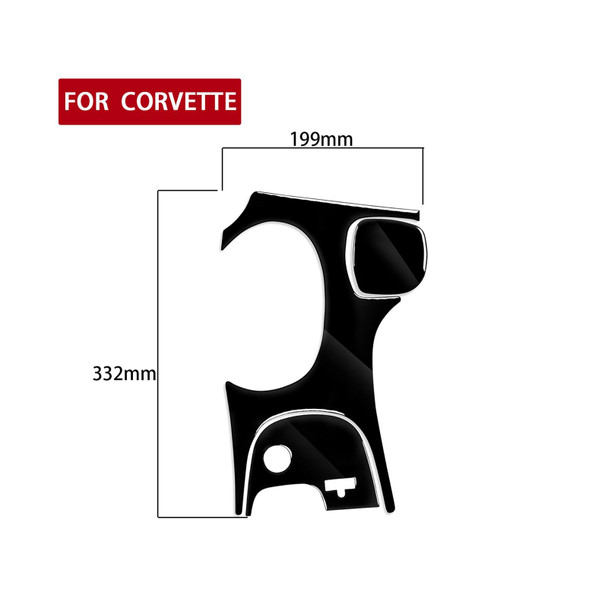 For Chevrolet Corvette C5 1998-2004 3 in 1 Car Gear Panel C Decorative Sticker, Left Drive