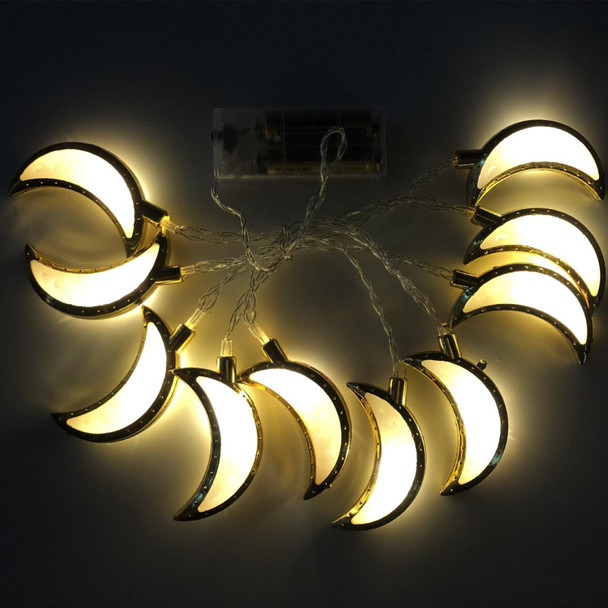 1.65m 10 Lights USB Model LED Star Moon Light String Eid Al-Adha Decorative Pendant(Moon-Warm White)