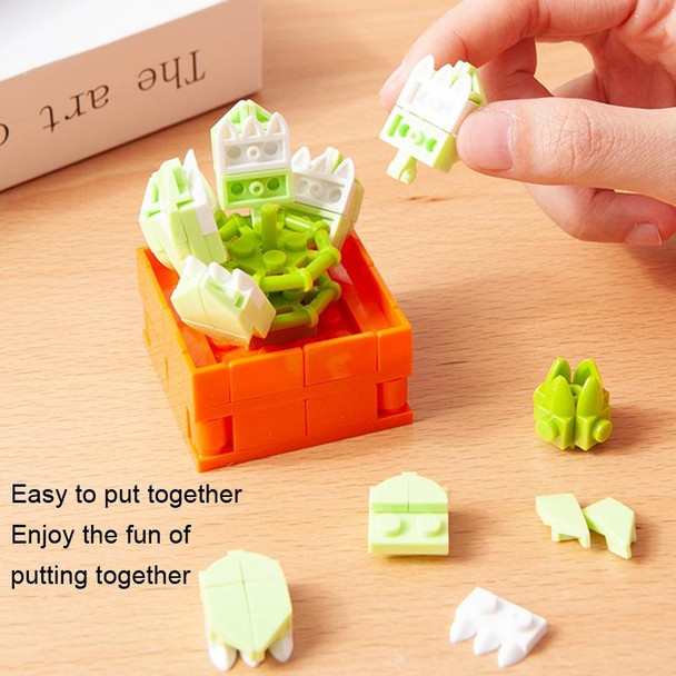 2600B CAYI Potted Plant Building Blocks Office Decoration Small Particles Assembly Puzzle Toys