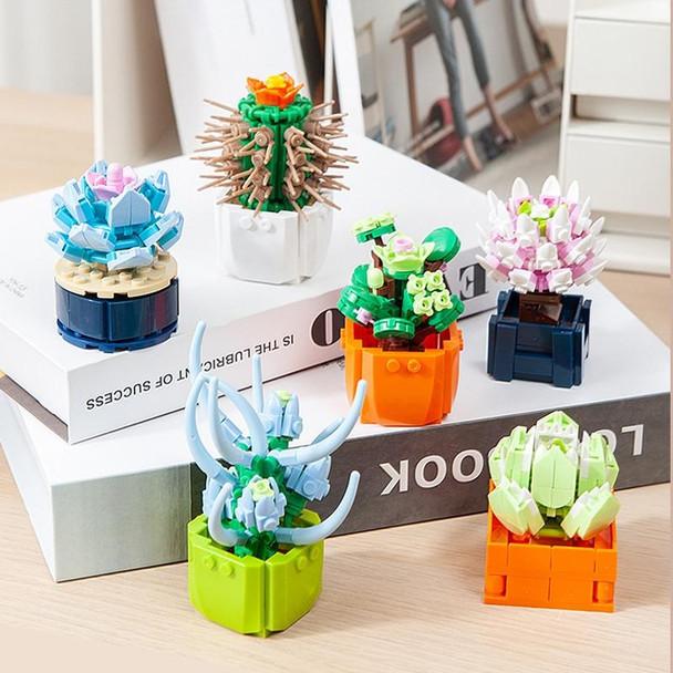 2600B CAYI Potted Plant Building Blocks Office Decoration Small Particles Assembly Puzzle Toys