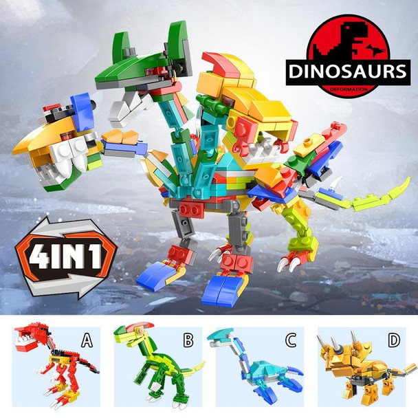1601A Tyrannosaur CAYI 3 In 1 Mecha Dinosaur Small Particles Puzzle Building Blocks Children Toys