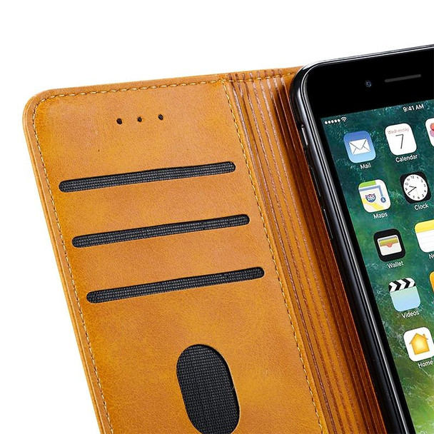 iPhone 6 Plus GUSSIM Magnetic Horizontal Flip Leather Case with Holder & Card Slots & & Wallet(Yellow)