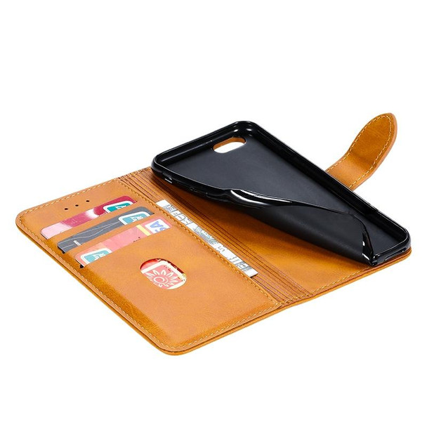 iPhone 6 Plus GUSSIM Magnetic Horizontal Flip Leather Case with Holder & Card Slots & & Wallet(Brown)