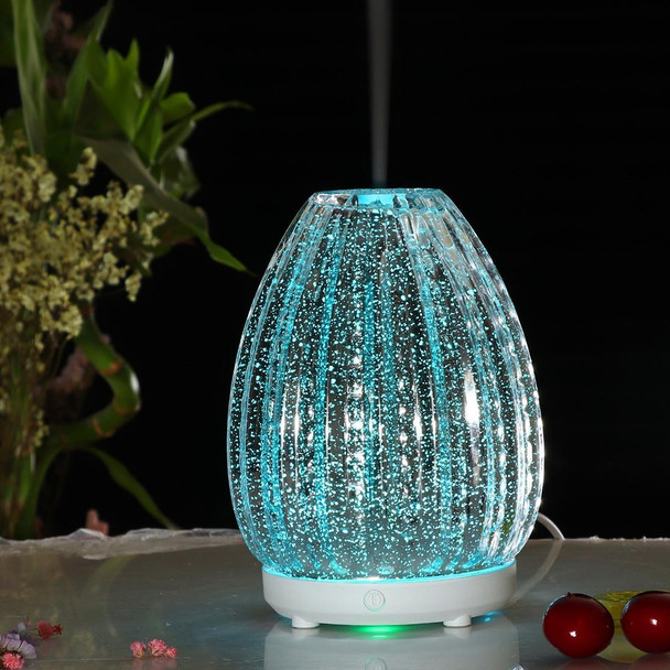 100ml Creative Vase Shape Aromatherapy Machine 3D Glass Humidifier Automatic Alcohol Sprayer with Colorful LED Lamp
