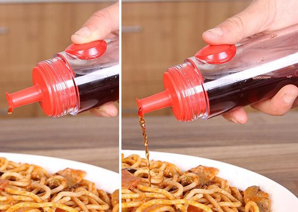 2-Way Pressing Type Leak-Proof Oil Bottle with Nozzle, Random Color Delivery