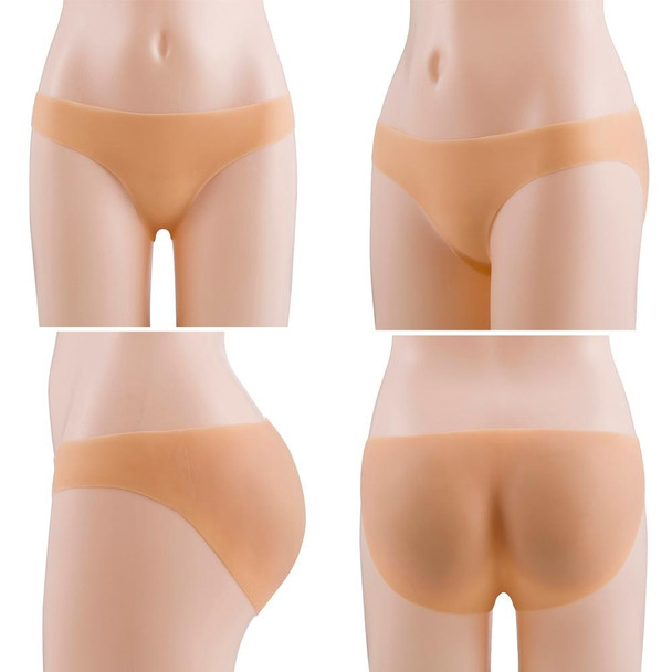LSR1790 Sexy Silicone Buttock Enhancement Pants Traceless Fake Buttocks, Size: XXL(Pink)