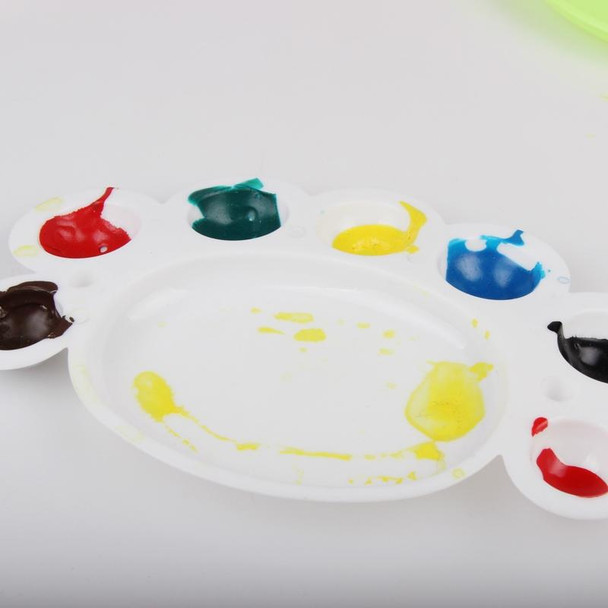 10 PCS Plastic Cartoon Small Ankle Color Palette Children's Painting Toys Random Color Delivery