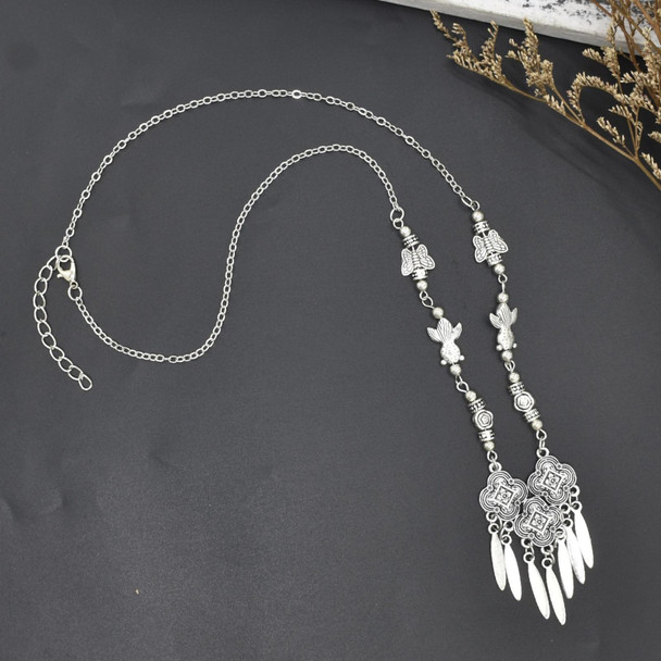2pcs Ethnic Wind Headdress Necklace Photo Shoot Jewelry(D)