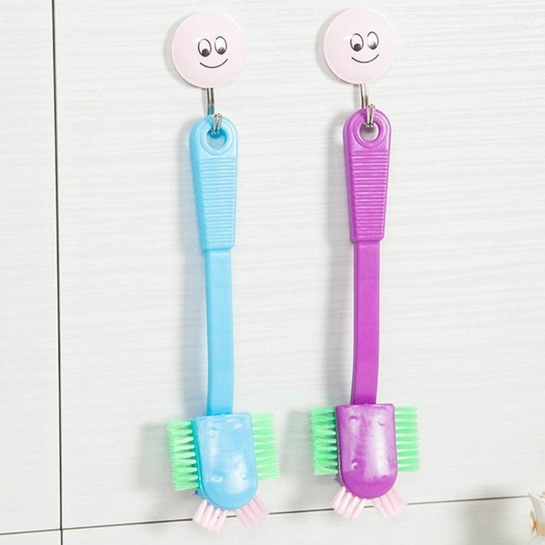 4PCS Long Handle Shoe Brush Cleaning Shoe Cleaning Brush Household Items Soft Hair Multi-head Brush Random Color