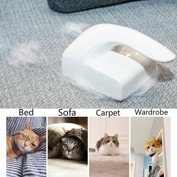 Household Clothes Sofa Carpet Hair Sticking Device Pet Dog Hair Removal Device Cat Brush Hair Device Hair Cleaning Daily Necessities(White)