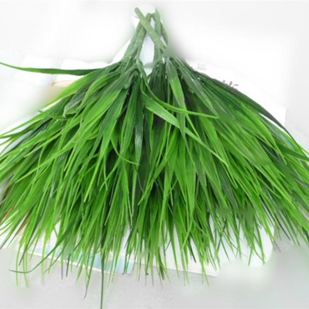 5 Branches Simulation Green Plant Plastic Home Decoration Flower Arrangement(Green)