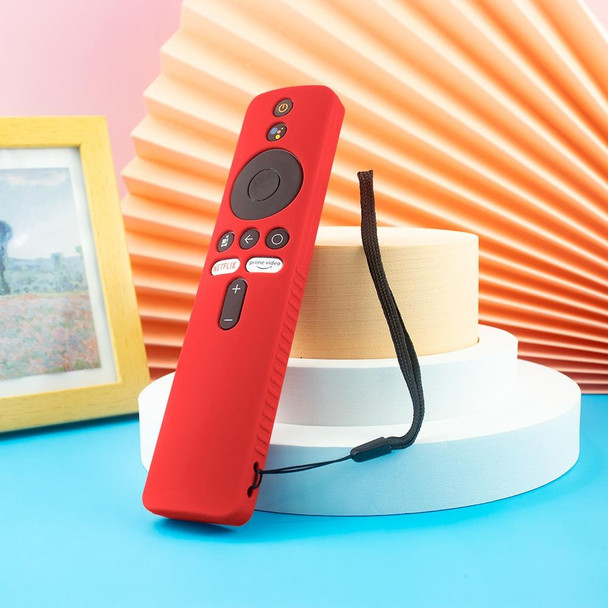 For Xiaomi 4K TV Stick Y48 Remote Control Anti-Drop Silicone Protective Cover(Red)