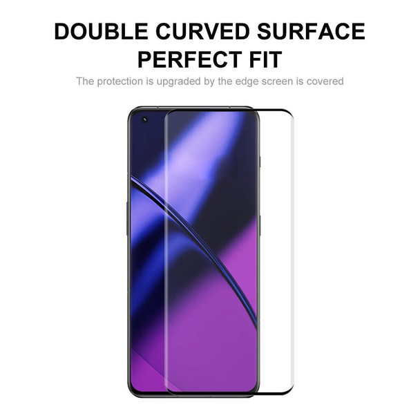 5pcs For OnePlus 11 ENKAY Hat-Prince 3D Hot Bending Explosion-proof Tempered Glass Full Film