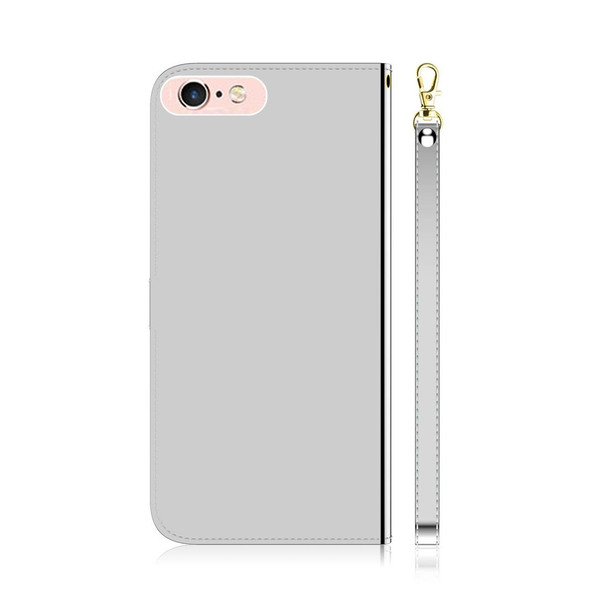iPhone 6 Plus / 6s Plus Imitated Mirror Surface Horizontal Flip Leather Case with Holder & Card Slots & Wallet & Lanyard(Silver)
