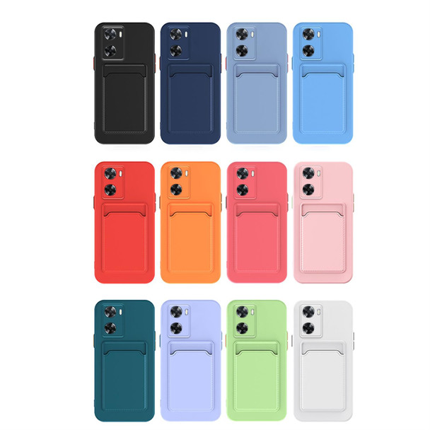 For vivo Y22 4G / Y22s 2022 4G Skin Feel Card TPU Contrast Color Button Phone Case(Orange)