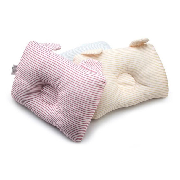 Baby Shaping Pillow Prevent Flat Head Infants Bedding Pillows for Baby Newborn Boy Girl(Pink)