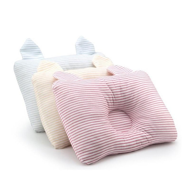 Baby Shaping Pillow Prevent Flat Head Infants Bedding Pillows for Baby Newborn Boy Girl(Pink)