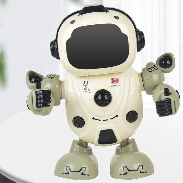 Intelligent Early Education Sound and Light Mechanical Robot Toys, Color: 8 Green