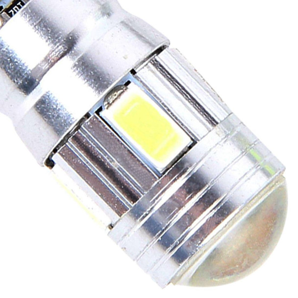 2PCS T10 3W White Light 6 SMD 5630 LED Error-Free Canbus Car Clearance Lights Lamp, DC 12V