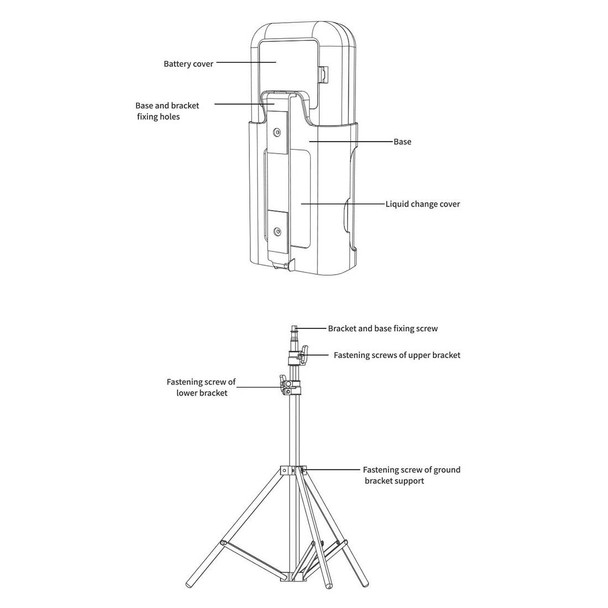 YAD-001 Infrared Thermometer + Automatic Infrared Sensor Sterilization Dispenser with Tripod Mount Holder