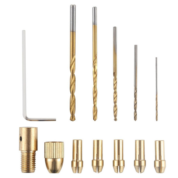 WLXY WL-DIY001 Mini DIY Brass Electric Drill Chucks Drill Bits Set