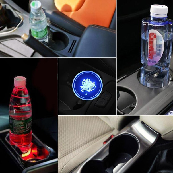 Car AcrylicColorful USB Charger Water Cup Groove LED Atmosphere Light(Bell)