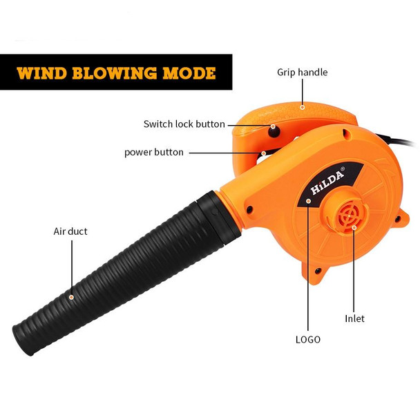 Hilda CFJ-1 600W Blow-Suction Dual-purpose Adjustable Air Blower Dust Blowing Cleaner
