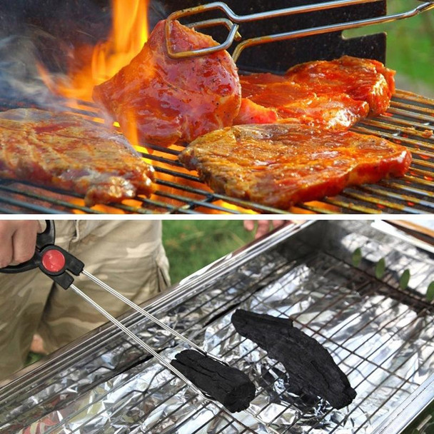 Stainless Steel Plastic Handle Barbecue Tongs Food Clip Barbecue Tools, Model number:12 Inch