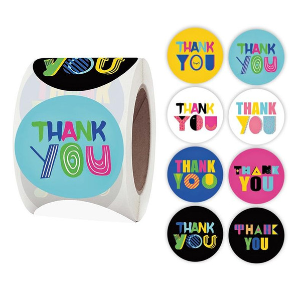 3 PCS Thank You Sticker 8 Kinds Of Pictures Wedding Party Decoration Supplies Label 38 mm/1.5 inch(A-132-38mm)