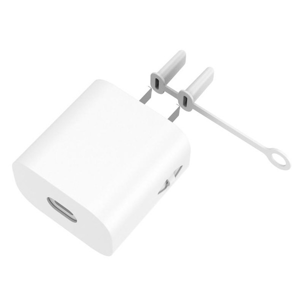 For Apple Series 18W&20W AC01 Charger Silicone Protective Cover(White)