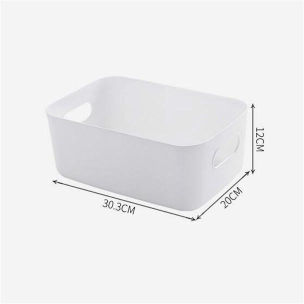 Desktop Storage Box Bathroom Kitchen Plastic Storage Basket Snacks Sundry Storage Basket Cosmetics Storage Basket(Gray)