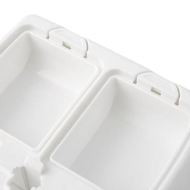 Single Grid Desktop Key-type Storage Box Household Small Objects Dustproof Storage Box with Lid(White)