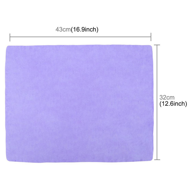 KANEED Synthetic Chamois Drying Towel Super Absorbent PVA Shammy Cloth for Fast Drying of Car, Size: 43 x 32 x 0.2cm(Purple)