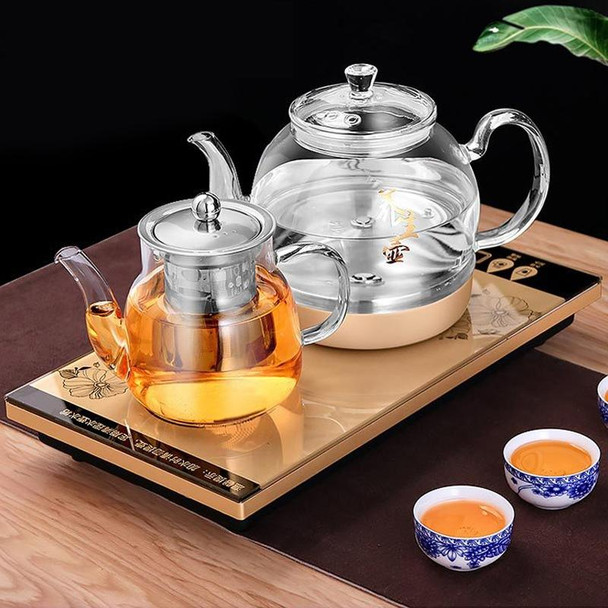 Automatic Bottom Self-suction Type Electromagnetic Tea Stove On The Bottom of The Kettle Household Intelligent Pumping Type Tea Set (Bottom Teapot)