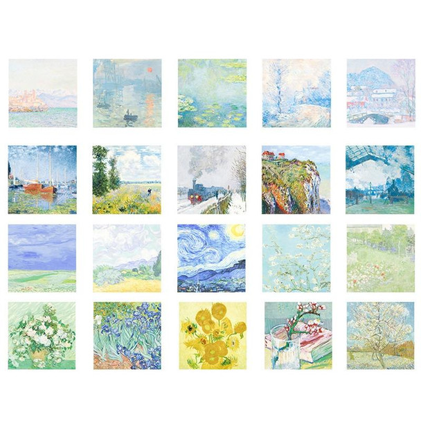 10pcs Vintage Painting Series Non-sticky Note Book Handbook Material Paper(Wheat Fields Under Thunderstorm)