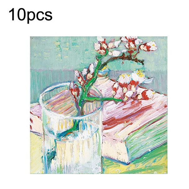 10pcs Vintage Painting Series Non-sticky Note Book Handbook Material Paper(Blooming Apricot Flower Branch)