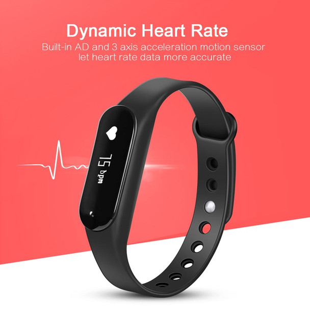 CHIGU C6 0.69 inch OLED Display Bluetooth Smart Bracelet, Support Heart Rate Monitor / Pedometer / Calls Remind / Sleep Monitor / Sedentary Reminder / Alarm / Anti-lost, Compatible with Android and iOS Phones