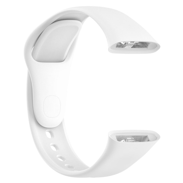 For Redmi Watch 3 Loop Type Solid Color Silicone Watch Band(White)