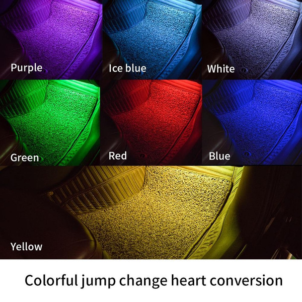 A86 Car Charging Smart Voice-activated Colorful Foot Atmosphere Light