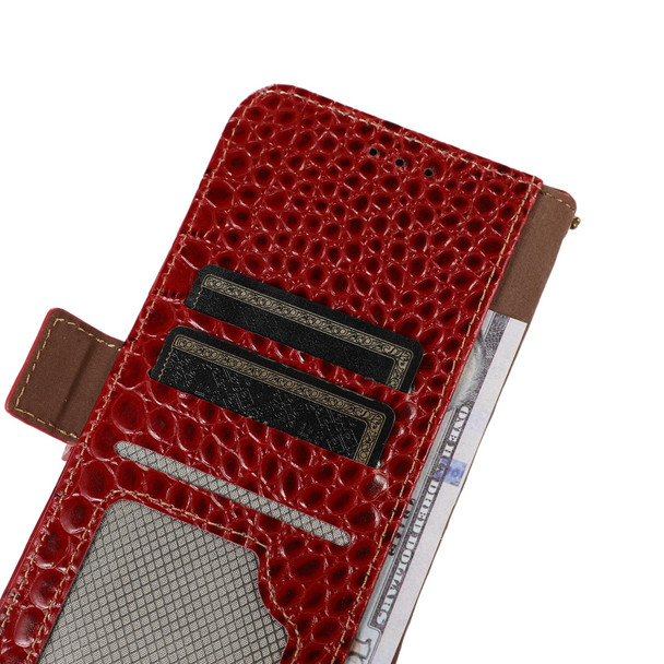 For Xiaomi 13 Crocodile Top Layer Cowhide Leather Phone Case(Red)