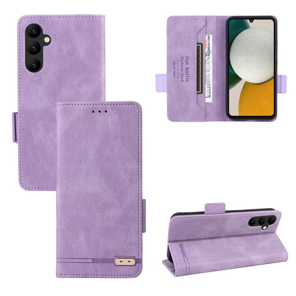 For Samsung Galaxy A34 5G Magnetic Clasp Leatherette Phone Case(Purple)