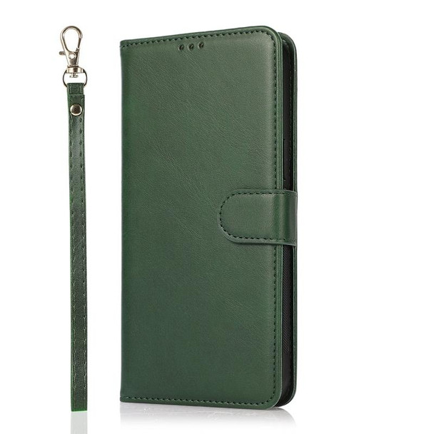 Calf Texture 2 in 1 Detachable Magnetic Back Cover Horizontal Flip Leatherette Case with Holder & Card Slots & Wallet & Photo Frame - iPhone XR (Green)