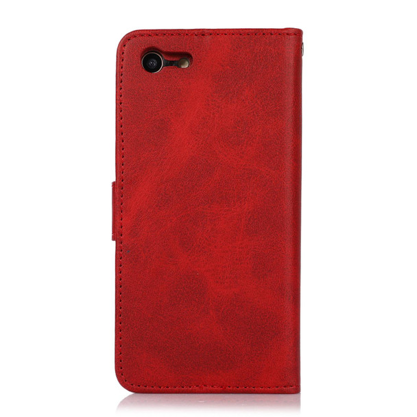 Calf Texture 2 in 1 Detachable Magnetic Back Cover Horizontal Flip Leatherette Case with Holder & Card Slots & Wallet & Photo Frame - iPhone SE 2022 / SE 2020 / 8 / 7(Red)