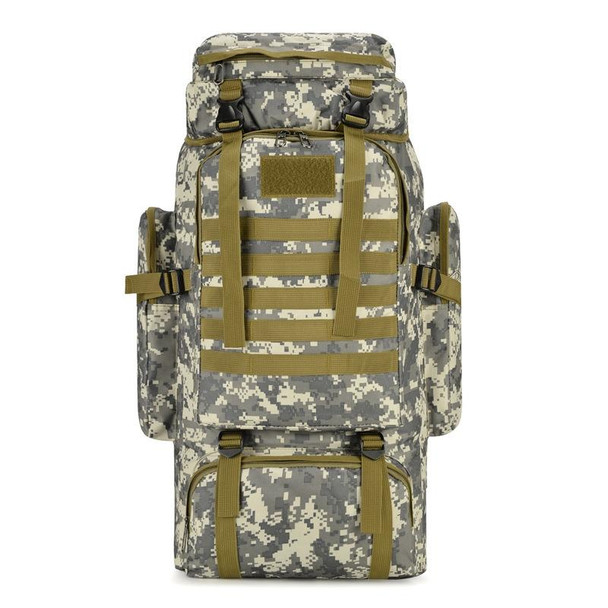 56-75L Large Capacity Travel Hiking Bag Waterproof and Scratch-resistant Backpack(Acu Camouflage)