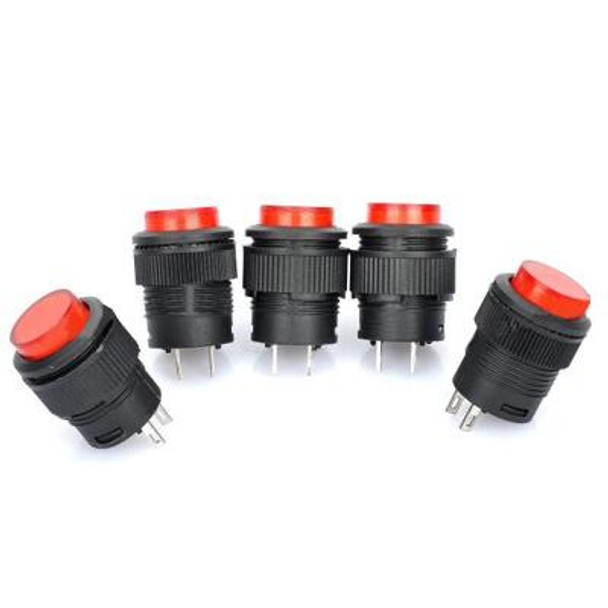 R16-503 Non-Locked 16mm 2-Pin Push Button Switch (5 Pcs in One Package, the Price is for 5 Pcs)