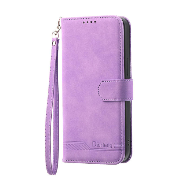 For Google Pixel 6a Dierfeng Dream Line TPU + PU Leatherette Phone Case(Purple)
