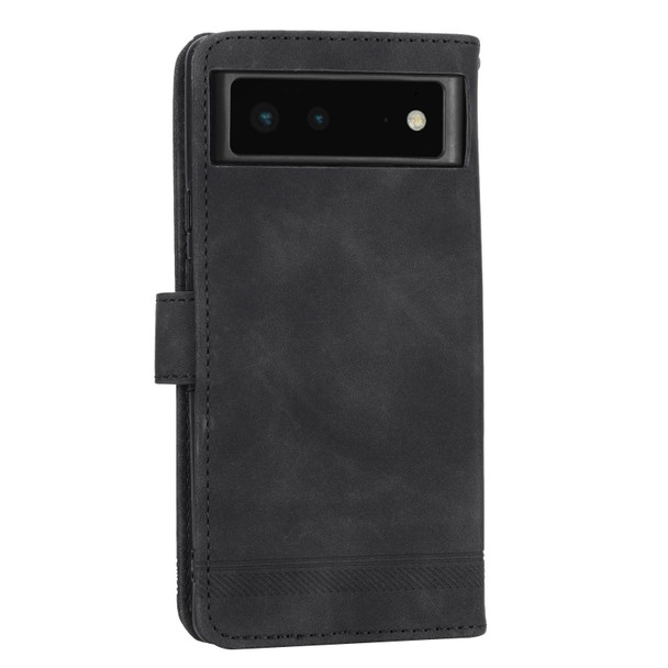 For Google Pixel 6 Dierfeng Dream Line TPU + PU Leatherette Phone Case(Black)