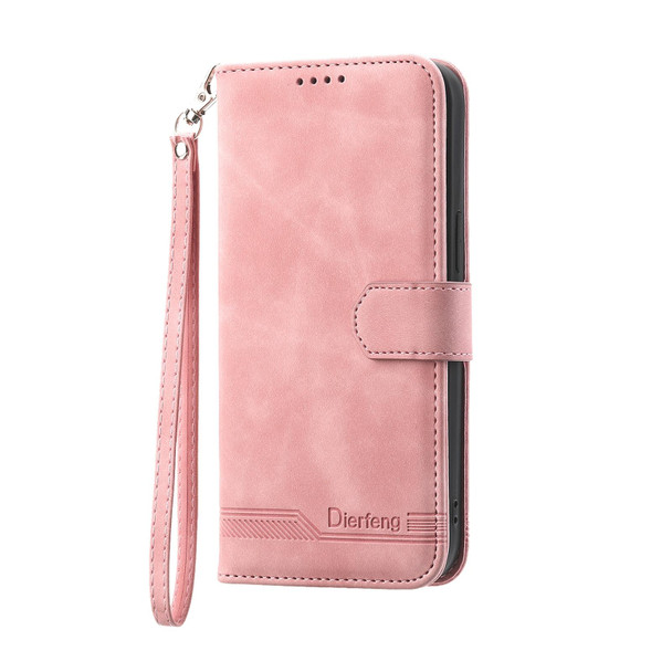 For iPhone XS Max Dierfeng Dream Line TPU + PU Leatherette Phone Case(Pink)